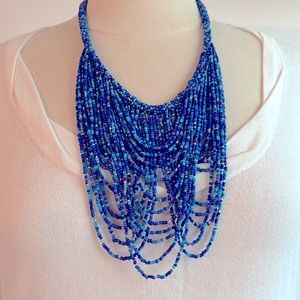 Chico’s Waterfall Blue Beads Necklace